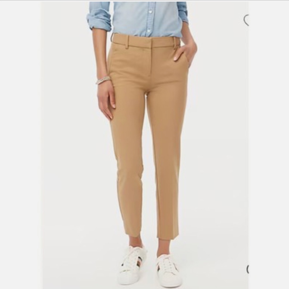 J Crew Factory Ruby Stretch Cropped Flat Front Kh… - image 1